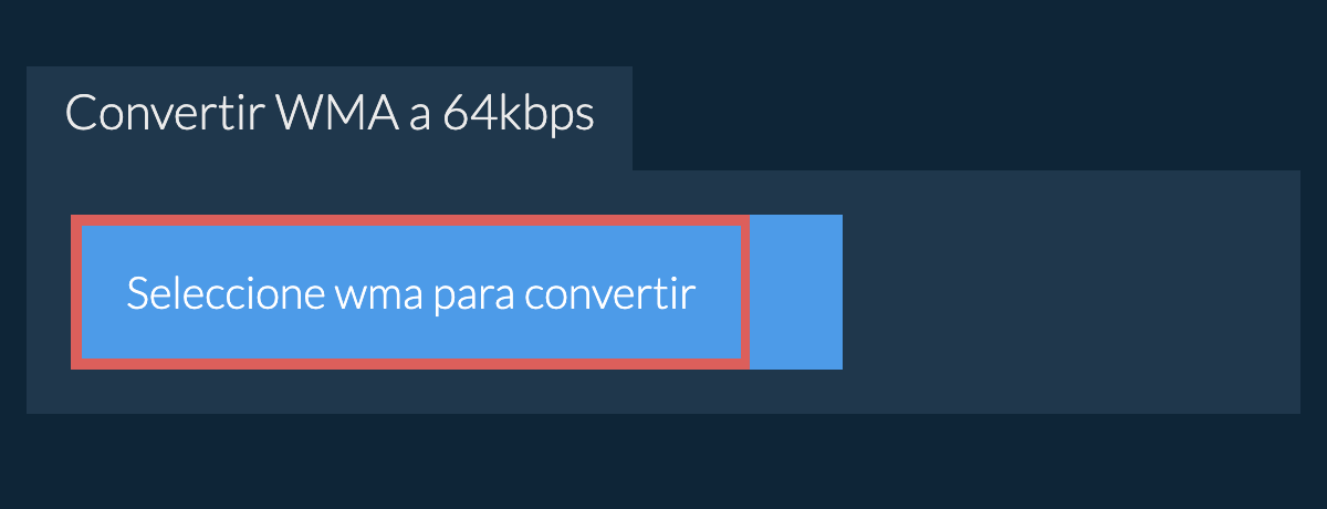 Seleccione wma para convertir