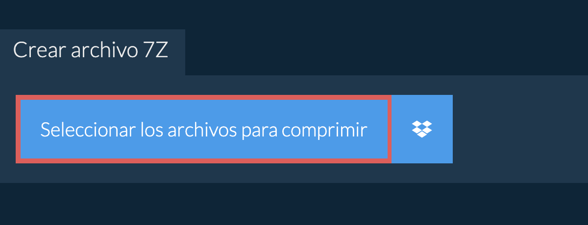 Crear archivo 7z
