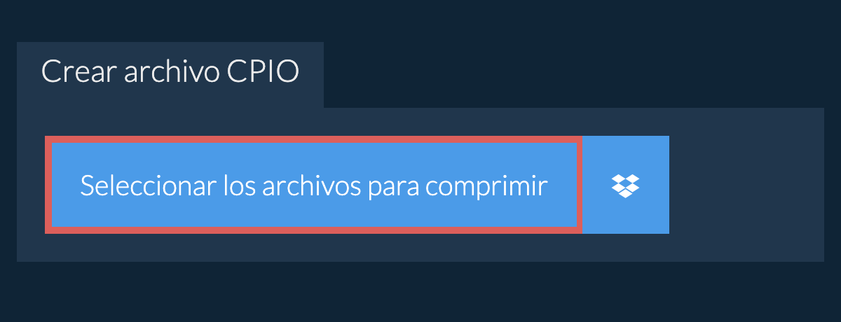 Crear archivo cpio