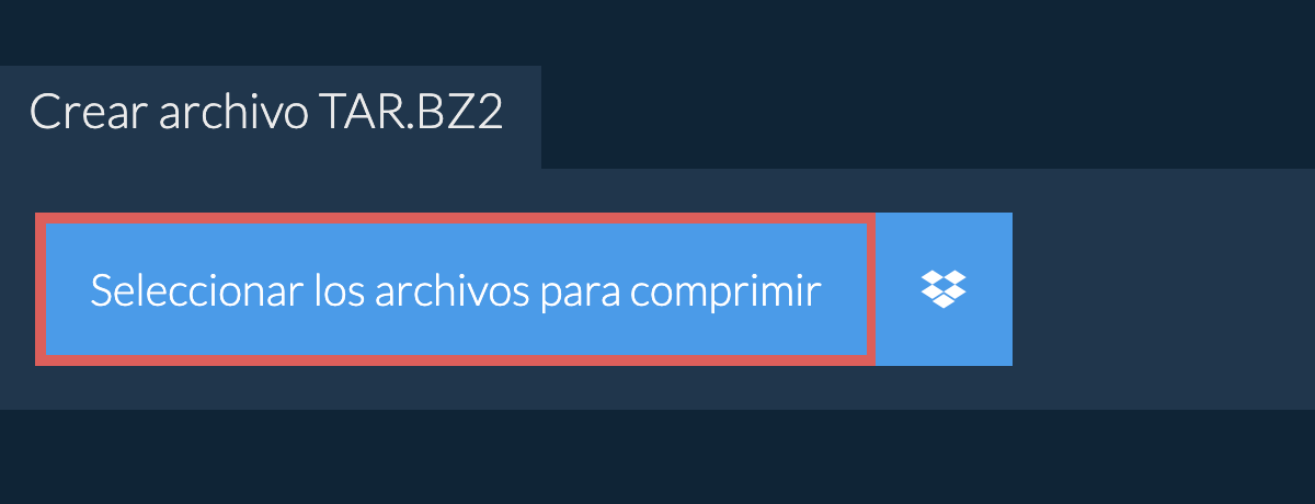 Crear archivo tar.bz2