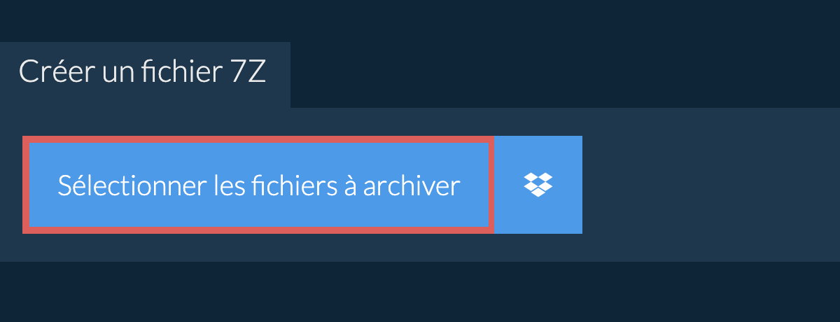 Créer un fichier 7z