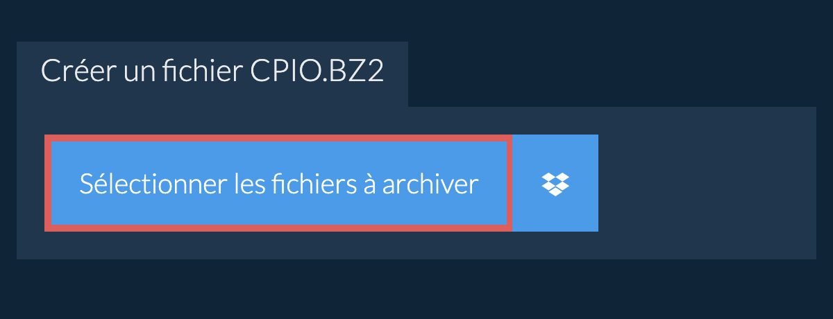 Créer un fichier cpio.bz2