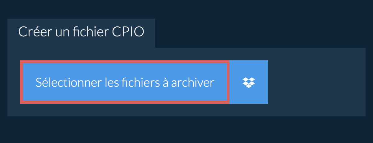 Créer un fichier cpio