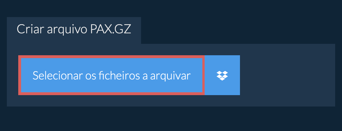 Criar arquivo pax.gz