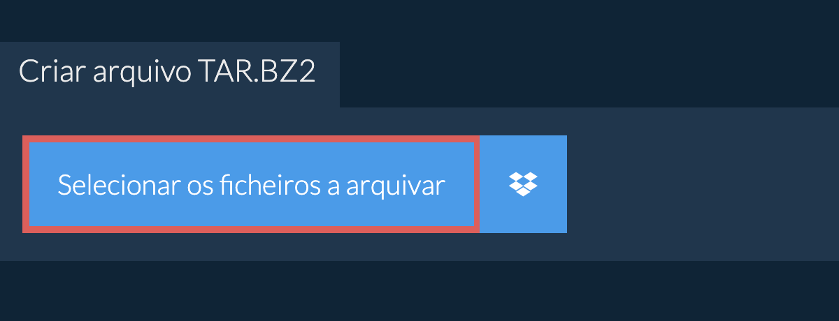 Criar arquivo tar.bz2