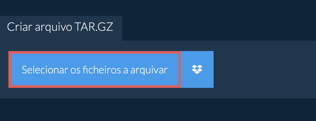 Criar arquivo tar.gz