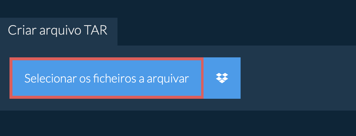 Criar arquivo tar