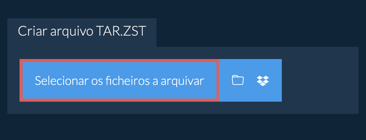 Criar arquivo tar.zst