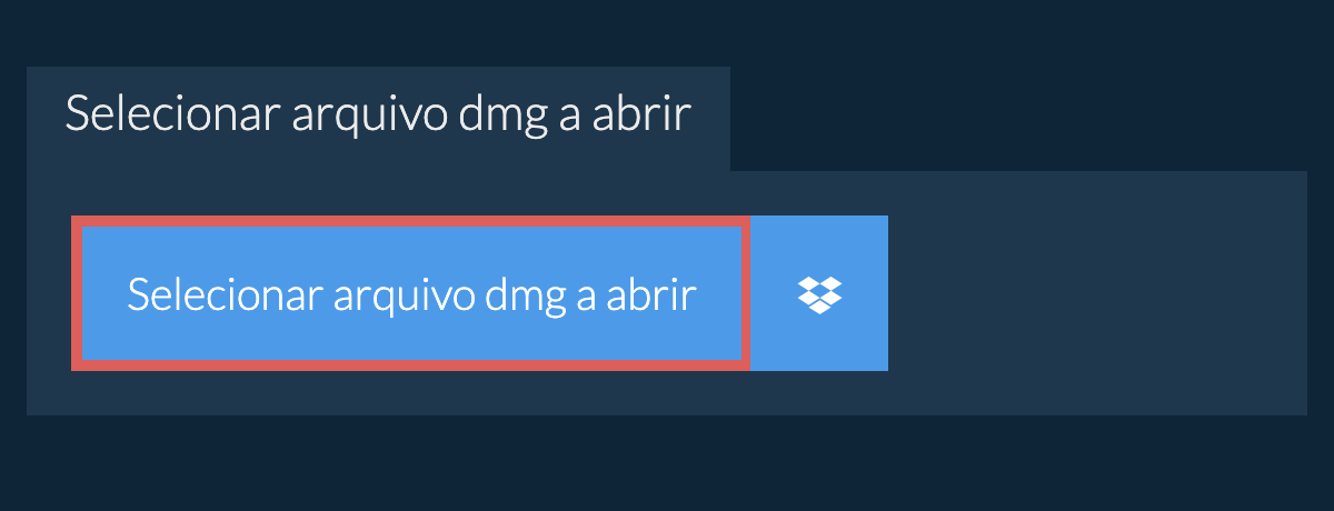 Selecionar arquivo dmg a abrir