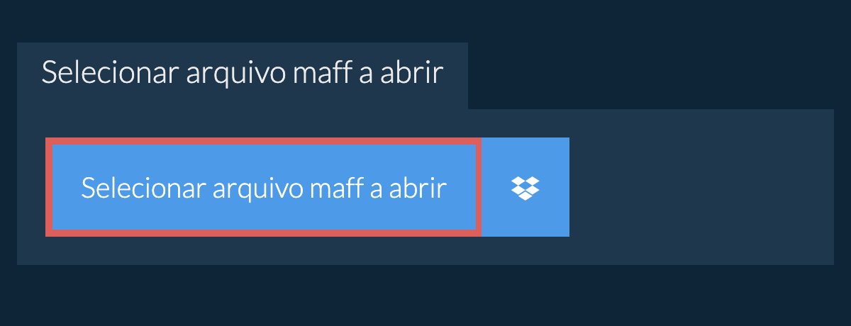 Selecionar arquivo maff a abrir