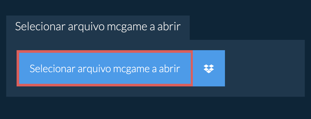 Selecionar arquivo mcgame a abrir