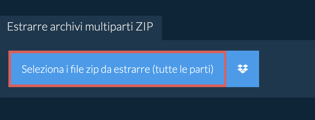 Estrai file zip