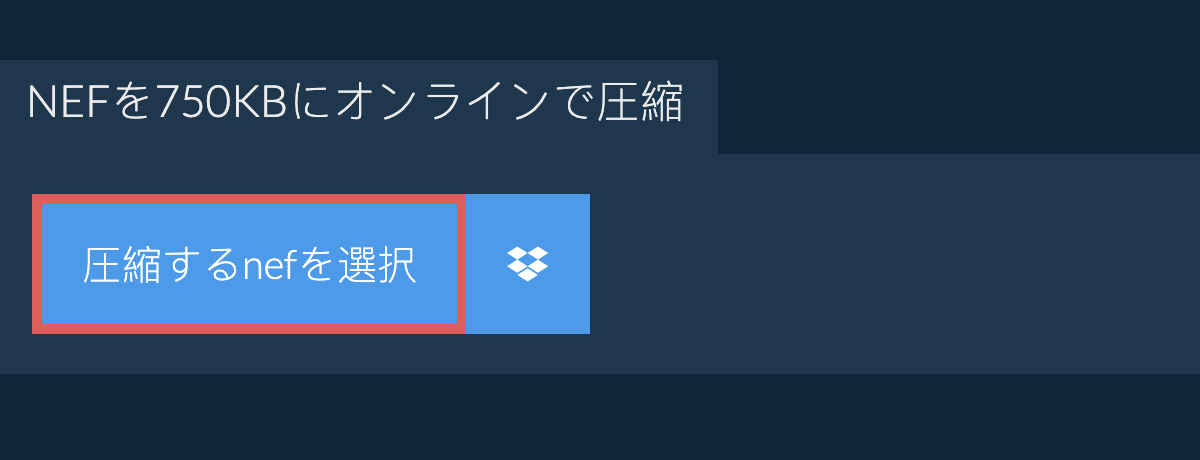 nefを750KBにオンラインで圧縮