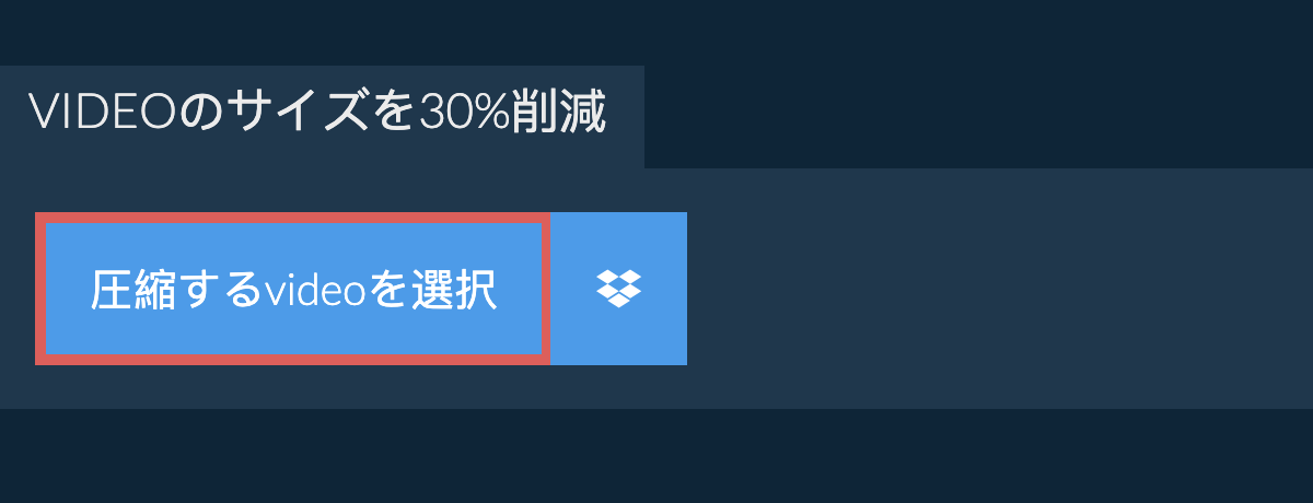 videoのサイズを30%削減