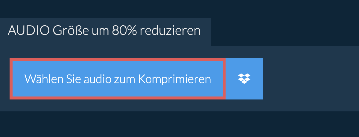 audio Größe um 80% reduzieren