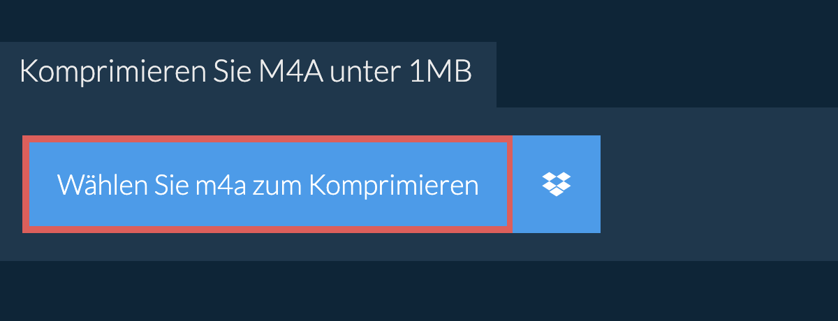 Komprimieren Sie m4a unter 1MB