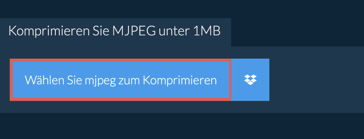 Komprimieren Sie mjpeg unter 1MB