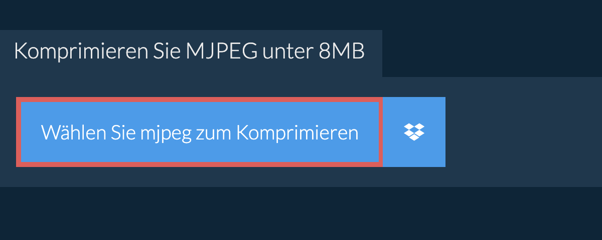 Komprimieren Sie mjpeg unter 8MB