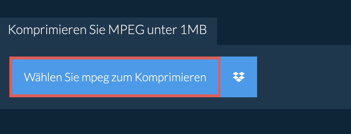 Komprimieren Sie mpeg unter 1MB