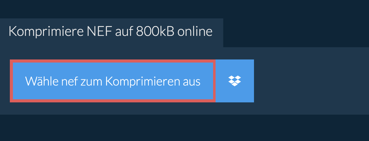 Komprimiere nef auf 800kB online