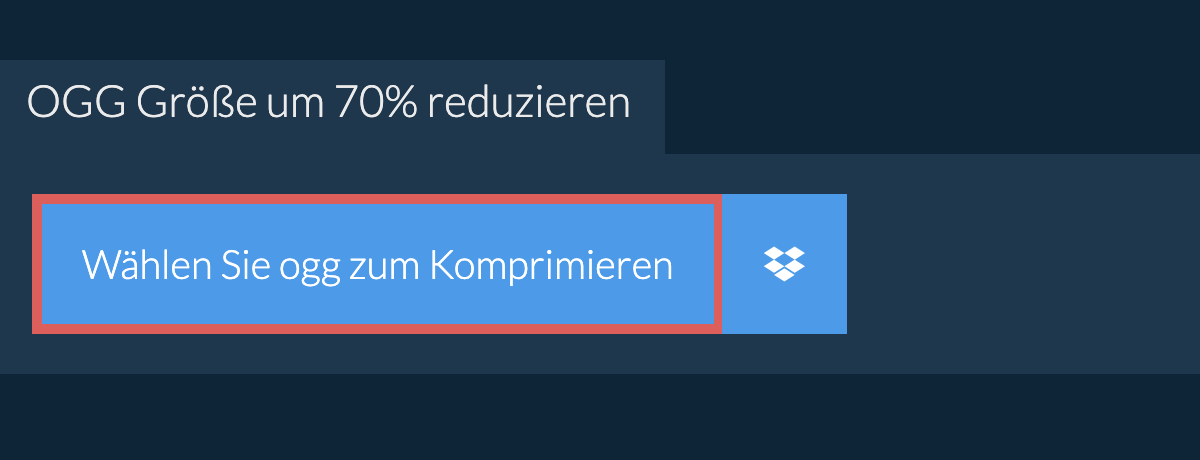 ogg Größe um 70% reduzieren