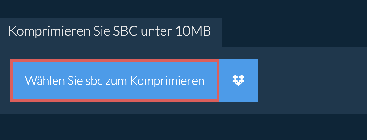 Komprimieren Sie sbc unter 10MB