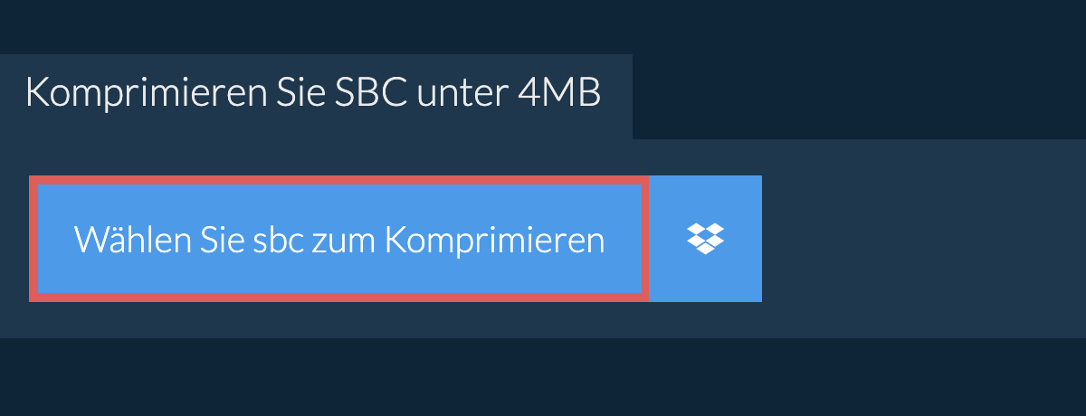 Komprimieren Sie sbc unter 4MB