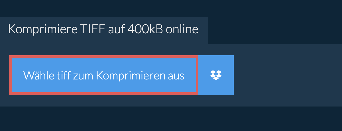 Komprimiere tiff auf 400kB online