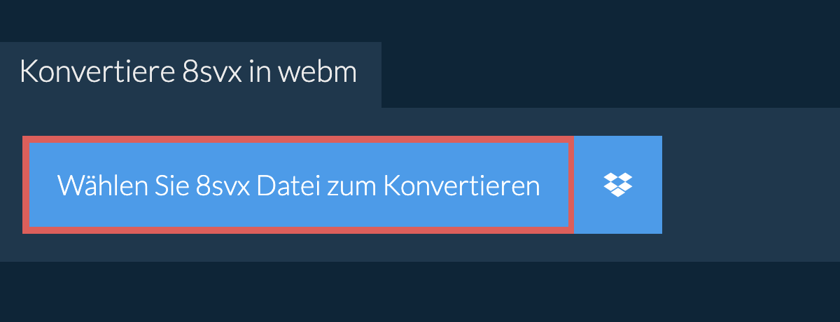 Konvertiere 8svx in webm