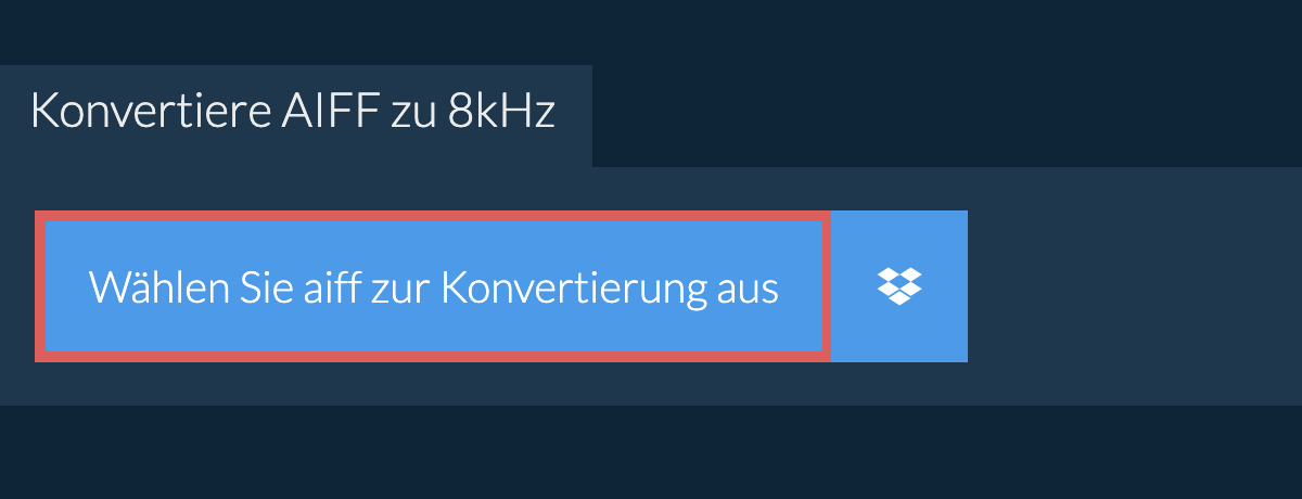 Wählen Sie aiff zur Konvertierung aus