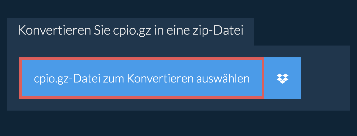 Konvertieren Sie cpio.gz in eine zip-Datei