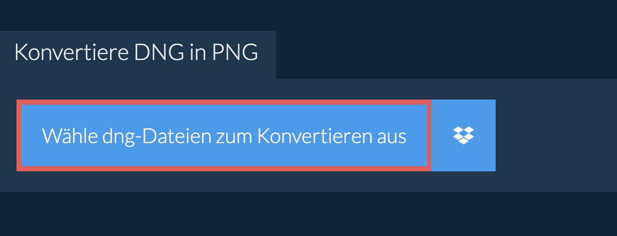 Konvertiere dng in png