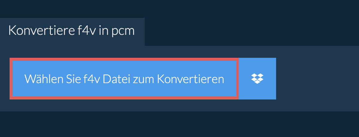 Konvertiere f4v in pcm