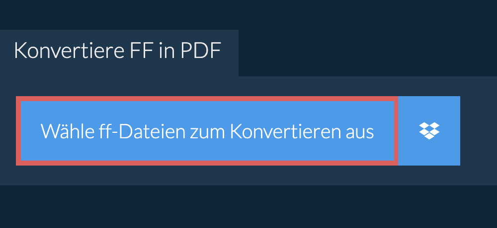 Konvertiere ff in pdf