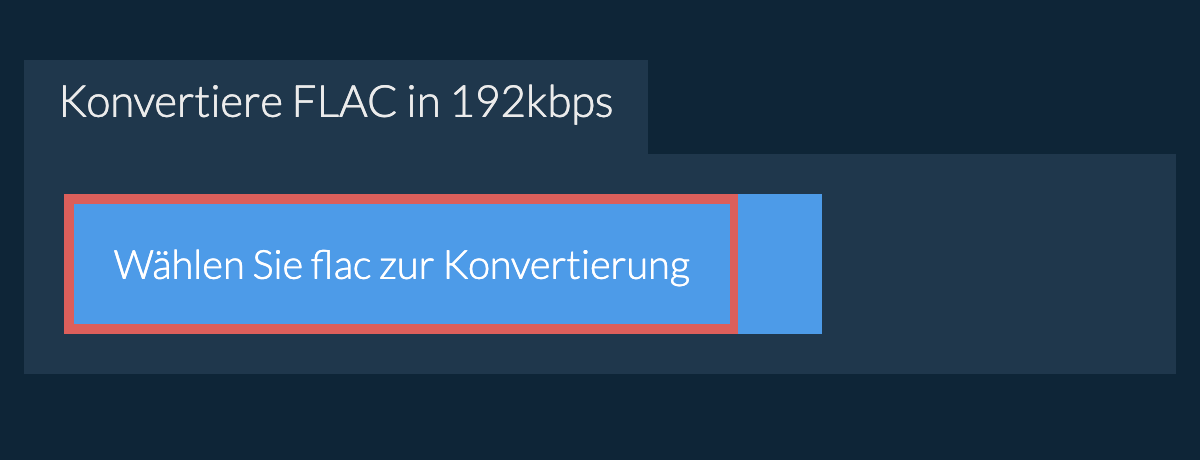 Wählen Sie flac zur Konvertierung