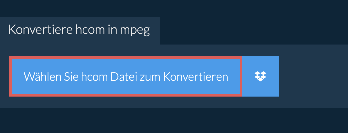 Konvertiere hcom in mpeg