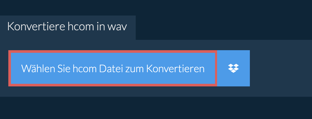 Konvertiere hcom in wav