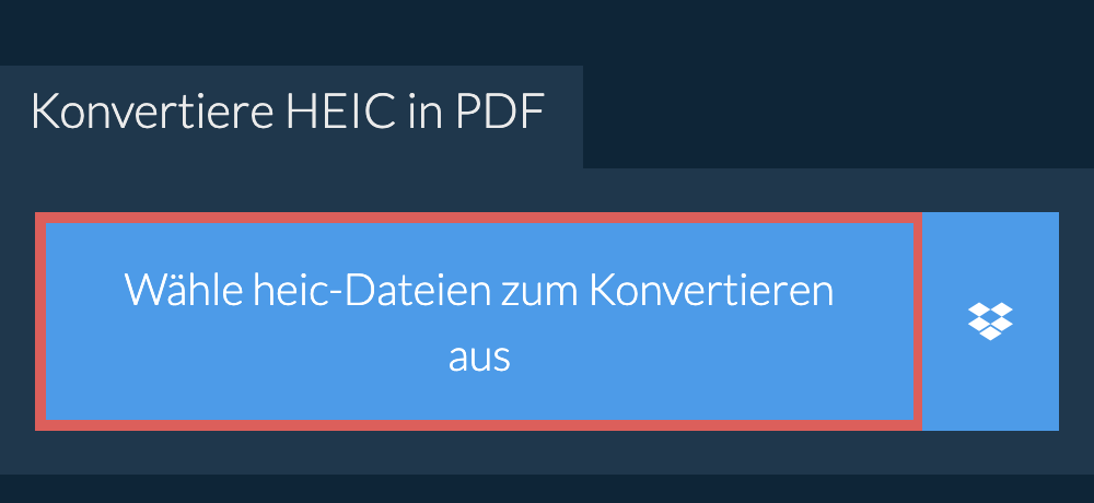 Konvertiere heic in pdf