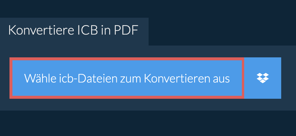 Konvertiere icb in pdf