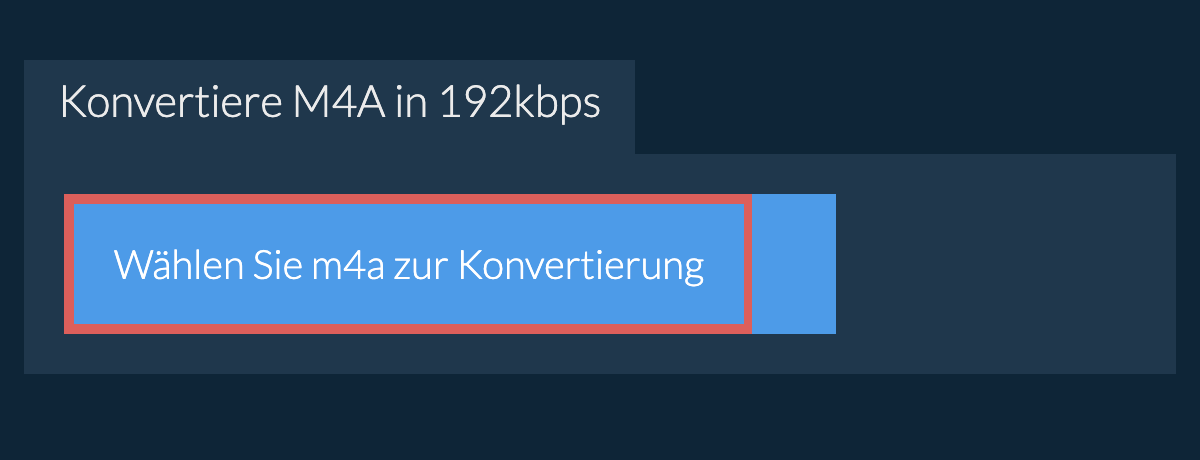 Wählen Sie m4a zur Konvertierung