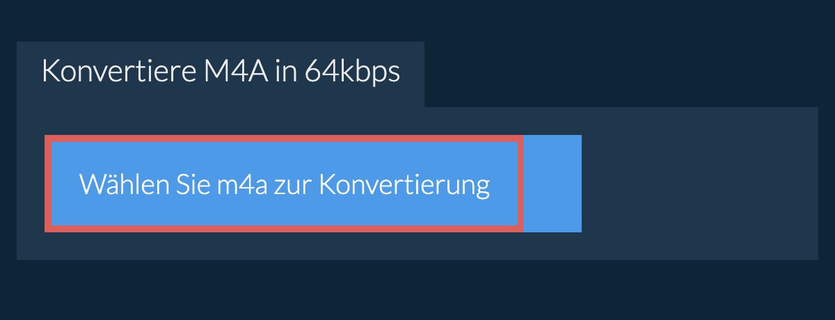 Wählen Sie m4a zur Konvertierung