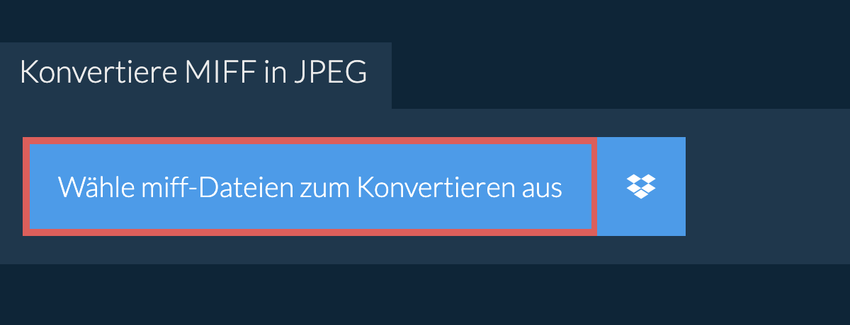 Konvertiere miff in jpeg