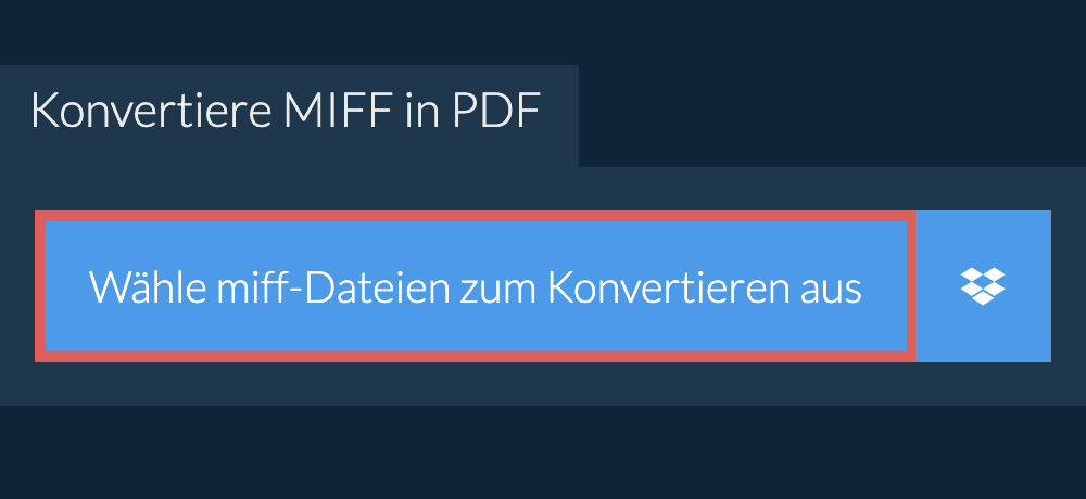 Konvertiere miff in pdf