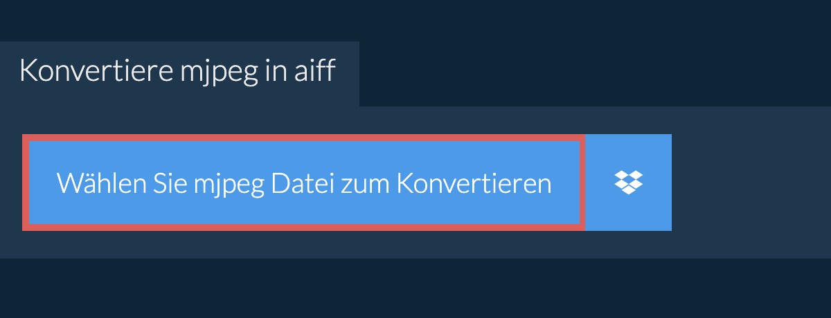 Konvertiere mjpeg in aiff