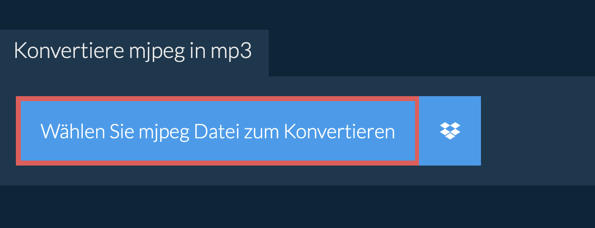 Konvertiere mjpeg in mp3