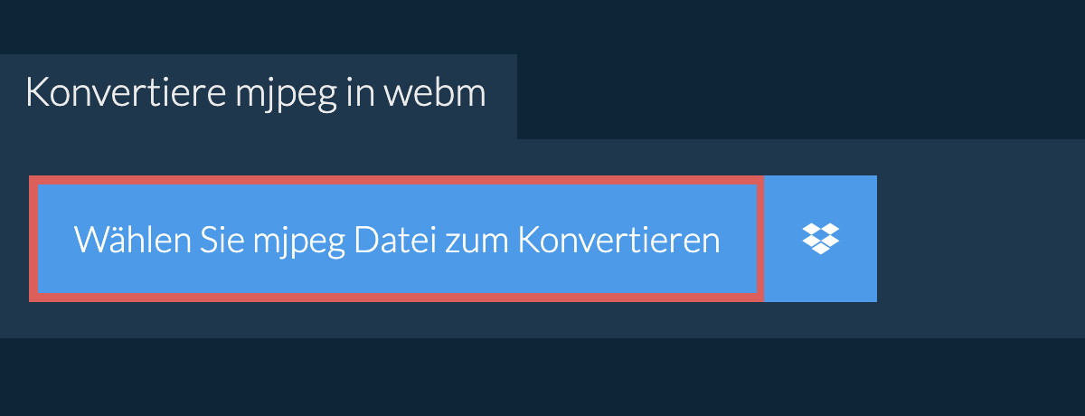 Konvertiere mjpeg in webm