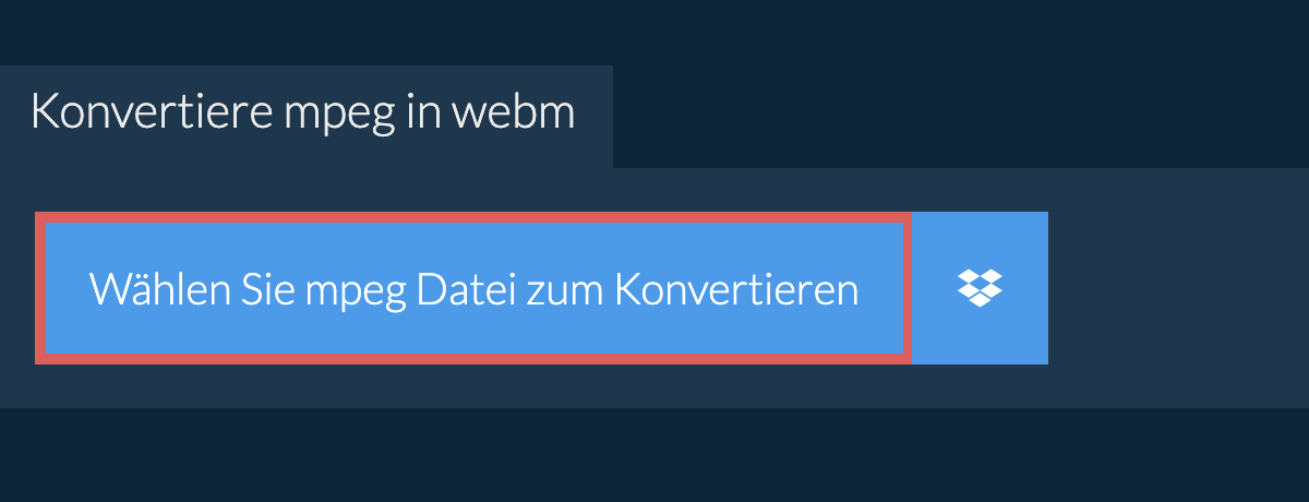 Konvertiere mpeg in webm