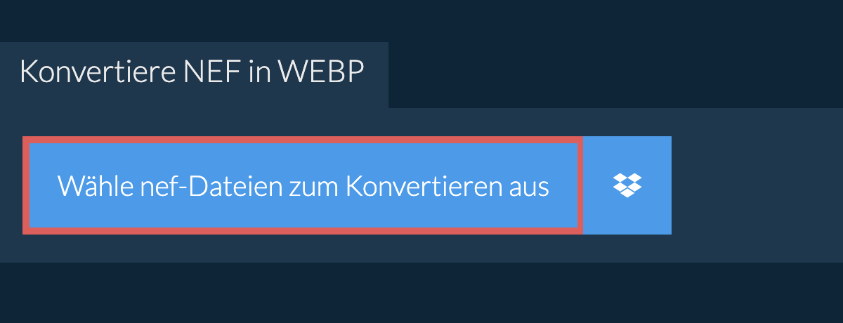 Konvertiere nef in webp