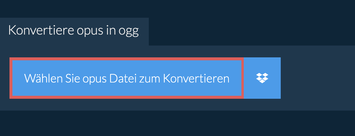 Konvertiere opus in ogg