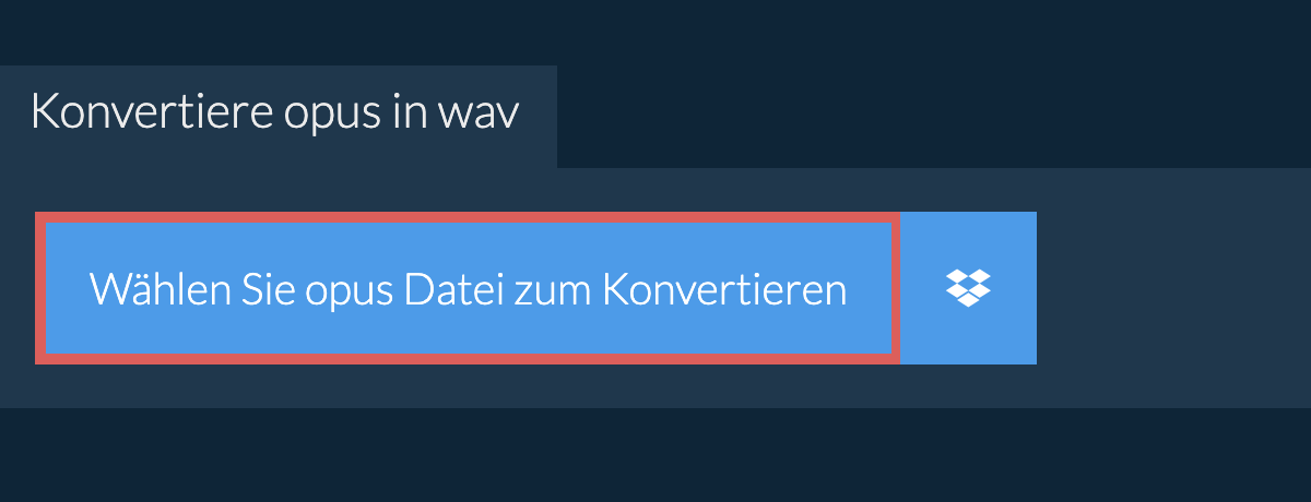 Konvertiere opus in wav